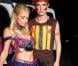 Paris Hilton et son chéri River Viiperi, dans des tenues sexy à la soirée Halloween au manoir Playboy à Beverly Hills le 27 octobre 2012.