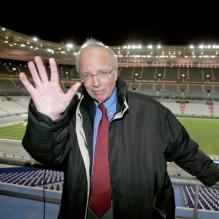 Thierry Roland le 17 novembre 2004 au Stade de France à Saint-Denis