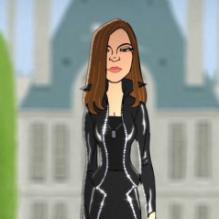 Carine Roitfeld signe une arrivée de star au défilé Disney sous les yeux d'une Minnie admirative dans Electric Holiday.