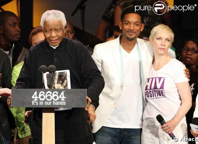 Nelson Mandela, Will Smith et Annie Lennox au concert-événement de Mandela