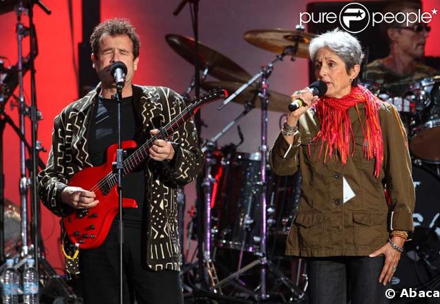 Johnny Clegg et Joan Baez au concert-événement de Mandela