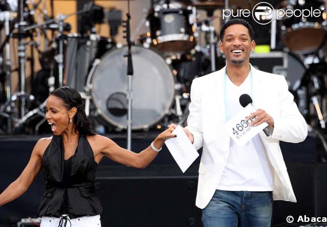 Will Smith et sa femme au concert-événement de Mandela