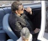 Laeticia Hallyday et Johnny sur le tournage de la pub Optic 2000