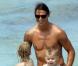 Zlatan Ibrahimovic en vacances sur l'île de Formentera le 15 juillet 2012 avec ses fils Maximilan et Vincent, quelques jours avant de signer au Paris Saint-Germain