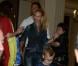 Zlatan Ibrahimovic, sa compagne Helena Seger et leurs enfants Vincent et Maximilien  à la sortie de l'hôtel Bristol à Paris, le 18 juillet 2012