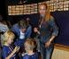Helena Seger et ses enfants Vincent et Maximilian lors de la présentation officielle de Zlatan Ibrahimovic au Parc des Princes à Paris le 18 juillet 2012