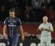 Zlatan Ibrahimovic, expulsé après avoir écrasé les côtes de Stéphane Ruffier lors du match entre le PSG et Saint-Etienne au Parc des Princes à Paris le 3 novembre 2012