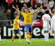 Zlatan Ibrahimovic lors de la victoire historique de la Suède sur l'Angleterre pour le premier match à la Friends Arena de Stockholm le 14 novembre 2012, match au cours duquel le Suédois inscrira un retourné de 35 mètres