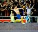 Zlatan Ibrahimovic lors de la victoire historique de la Suède sur l'Angleterre pour le premier match à la Friends Arena de Stockholm le 14 novembre 2012, match au cours duquel le Suédois inscrira un retourné de 35 mètres
