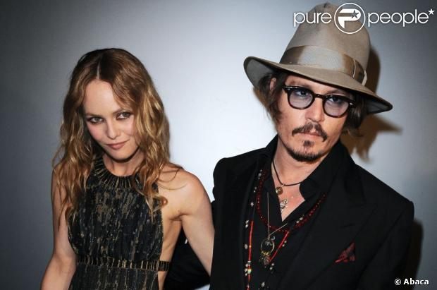 Johnny Depp et Vanessa Paradis à Cannes le 18 mai 2010.