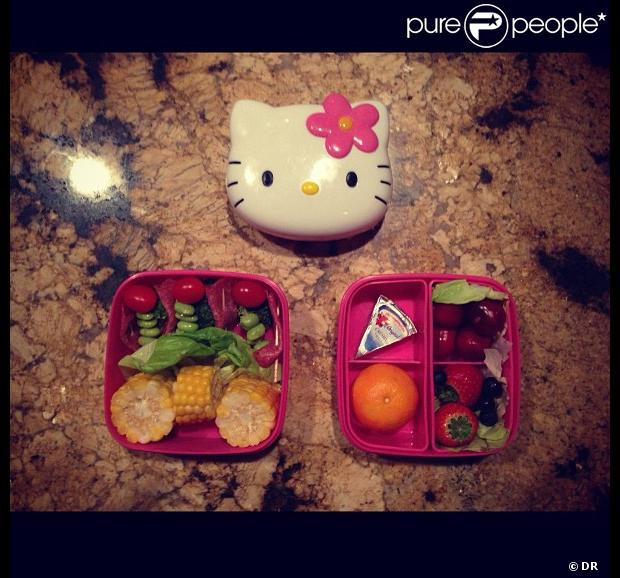 Photo Instagram postée par Milla Jovovich représentant une Bento Box qu'elle réalisée pour sa fille Ever