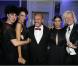 Rossy de Palma, Farida Khelfa, Christian Louboutin, la chorégraphe Blanca Li et la phographe Ellen von Unwerth lors du 11e Dîner de la Mode contre le Sida au Pavillon d'Armenonville. Paris, le 24 janvier 2013.