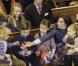  Le prince héritier Frederik de Danemark et la princesse Mary avec leurs quatre enfants, Vincent, Christian, Isabella et Josephine, lors d'un concert de Noël à Copenhague le 16 décembre 2012. 