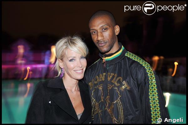 Ophélie Winter avec son producteur Whayne Beckford à la soirée ' Don't Tell my booker'