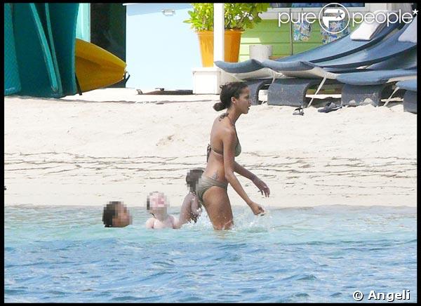 Noémie Lenoir et Claude Makelele sous le soleil de Saint-Barth