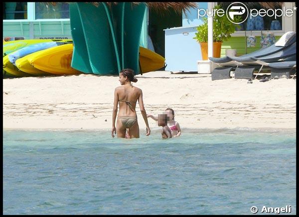Noémie Lenoir et Claude Makelele sous le soleil de Saint-Barth