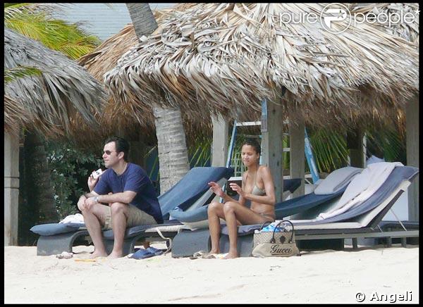 Noémie Lenoir et Claude Makelele sous le soleil de Saint-Barth