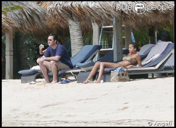 Noémie Lenoir et Claude Makelele sous le soleil de Saint-Barth