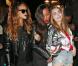 Rihanna, Melissa Forde et Cara Delevingne quittent la boîte de nuit The Box à Londres, le 16 février 2013.