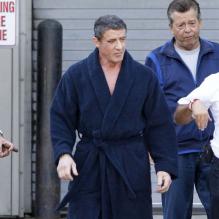 Sylvester Stallone renoue avec la boxe sur le tournage de Grudge Match à la Nouvelle Orléans le 19 février 2013.