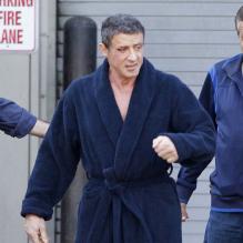 Sylvester Stallone en tenue avant d'aller boxer sur le tournage de Grudge Match à la Nouvelle Orléans le 19 février 2013.