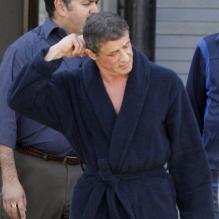 Sylvester Stallone arrive sur le tournage de Grudge Match à la Nouvelle Orléans le 19 février 2013.
