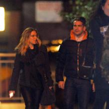 Scarlett Johansson et son petit ami Romain Dauriac à New York le 21 novembre 2012