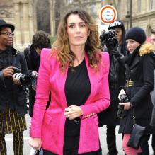 Mademoiselle Agnès arrive à la mairie de Paris pour assister au défilé Balmain automne-hiver 2013-2014. Le 28 février 2013.