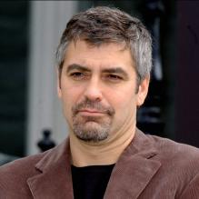 George Clooney à Madrid pour la première de Solaris, le 19 février 2003.