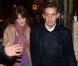 Nicolas Sarkozy et Carla Bruni - pour la 58e anniversaire de Nicolas Sarkozy au restaurant Giulio Rebellato - à Paris le 28 janvier 2013.