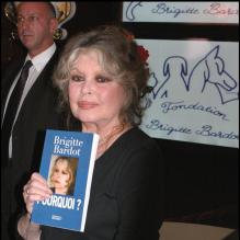 <p>Brigitte Bardot à l'anniversaire des 20 ans de sa fondation et de ses 72 ans, lors d'une conférence au Théâtre Marigny à Paris, le 28 septembre 2006.</p>
<p></p>