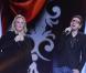 EXCLU - Valérie Damidot et Christophe Willem le 22 mars 2013 lors de l'enregistrement de l'émission "Toute la télé chante pour le Sidaction" au Théâtre Marigny qui sera diffusée sur France 2, le 6 avril 2013