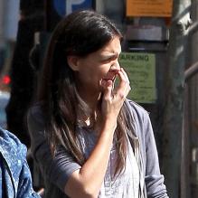 Katie Holmes sur le tournage de Mania Days à Odessa, East Village, New York, le 10 avril 2013.