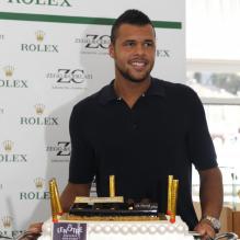 Jo-Wilfried Tsonga, ravi de souffler ses 28 bougies le 17 avril 2013 lors du tournoi de Monte-Carlo