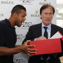 Jo-Wilfried Tsonga recevait un beau cadeau pour ses 28 bougies le 17 avril 2013 lors du tournoi de Monte-Carlo