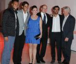 Jo-Wilfried Tsonga, Rafael Nadal, Mélanie-Antoinette Costello de Massy, Albert II de Monaco, Fabio Fognini et Björn Borg. Soirée La grande nuit du tennis lors du Rolex Masters de Monte-Carlo, le 19 avril 2013 