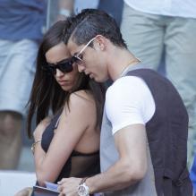 Cristiano Ronaldo et Irina Shayk se font remarquer à l'open de tennis de Madrid le 10/05/2013