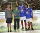  Lilian Thuram et Bernard Diomède lors d'un match pour l'Académie Bernard Diomède au palais des Sports Robert-Charpentier à Issy-les-Moulineaux le 13 mai 2013 avec les membres de l'équipe de France 98 
