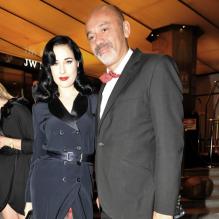 Dita Von Teese et Christian Louboutin à Cannes, le 19 mai 2013.