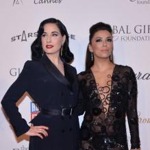 Dita Von Teese et Eva Longoria au Global Gift Gala, à Carlton à Cannes - Le 19 mai 2013