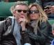 Denis Brogniart et sa femme Hortense assistent au match de Gaël Monfils au 2e Tour des Internationaux de France de tennis de Roland Garros le 29 mai 2013
