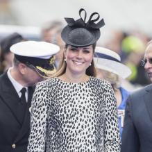 La Duchesse de Cambridge, Catherine Middleton, enceinte, procède au baptême du navire "Royal Princess" à Southampton, le 13 juin 2013.