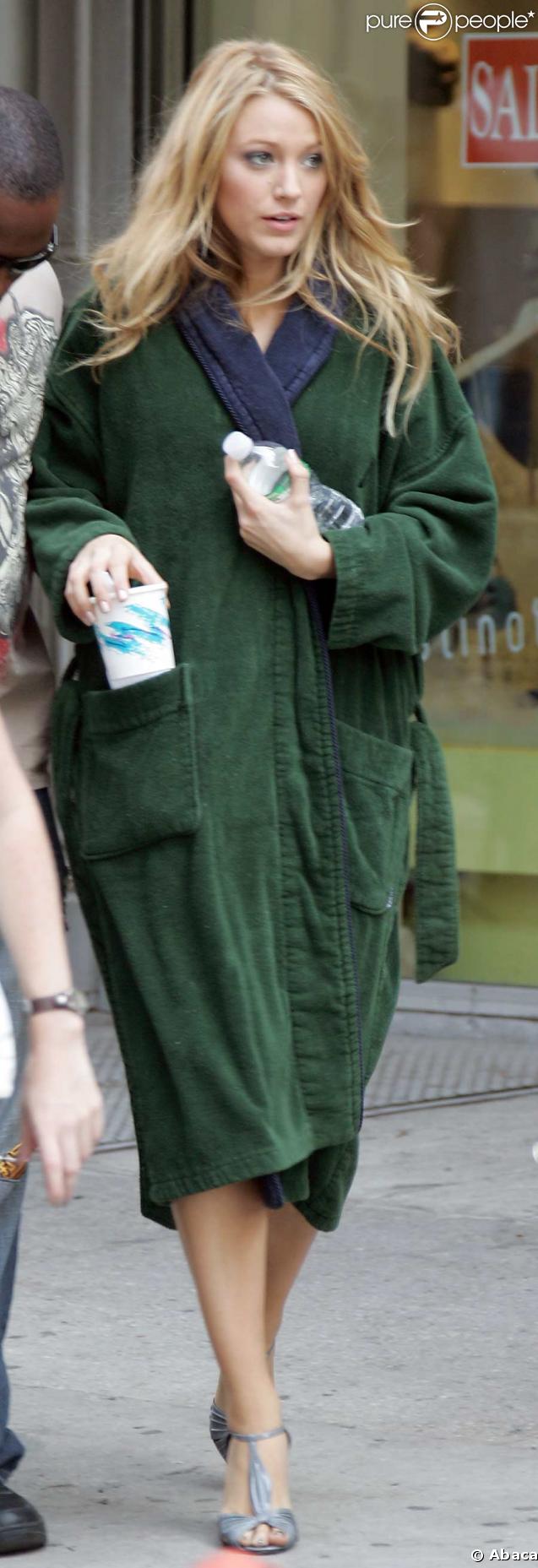 Blake Lively sur le tournage de Gossip Girl