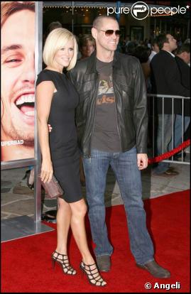 Jim Carrey et Jenny McCarthy à l'avant-première de Pineapple Express, le 31/07/08