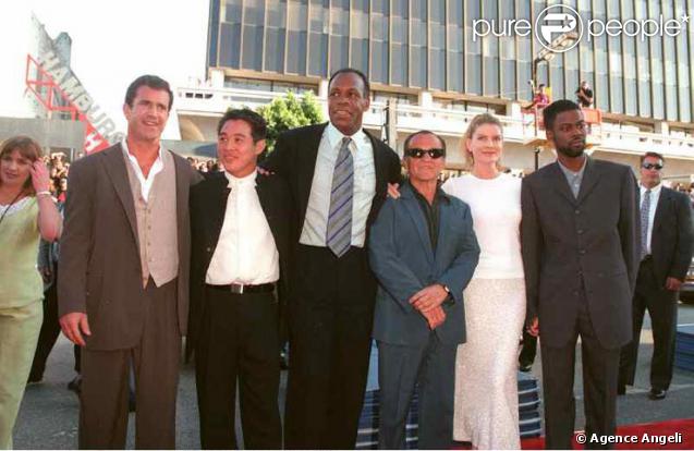 Mel Gibson et Danny Glover a l'avant-premiere de l'Arme Fatale 4 en Juillet 1998