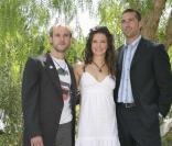 Dominic Monaghan, Evangeline Lilly et Matthew Fox de la serie au 45eme festival de television de Monte Carlo
