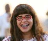 America Ferrera sur le tournage de Ugly Betty à Coney Island NY