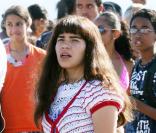 America Ferrera sur le tournage de Ugly Betty à Coney Island NY