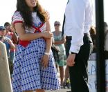 America Ferrera sur le tournage de Ugly Betty à Coney Island NY