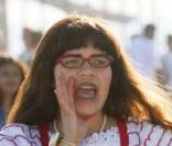 America Ferrera sur le tournage de Ugly Betty à Coney Island NY